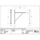 From The Anvil - Matt Black Chalfont Shelf Bracket (314mm x 250mm) - Matt Black  - 51164 - Choice Handles