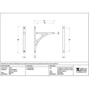 From The Anvil - Aged Brass Tyne Shelf Bracket (260mm x 200mm) - Aged Brass  - 51166 - Choice Handles