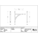 From The Anvil - Matt Black Tyne Shelf Bracket (260mm x 200mm) - Matt Black  - 51174 - Choice Handles