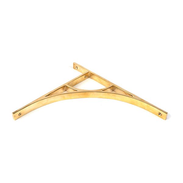 From The Anvil - Polished Brass Tyne Shelf Bracket (314mm x 250mm) - Polished Brass  - 51175 - Choice Handles
