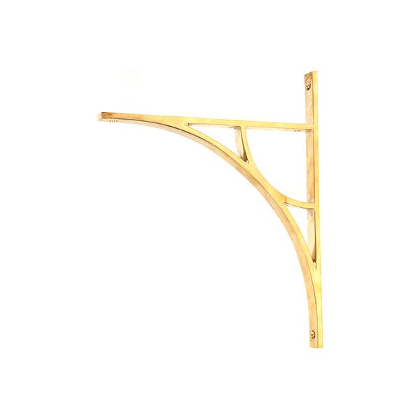 From The Anvil - Polished Brass Tyne Shelf Bracket (314mm x 250mm) - Polished Brass  - 51175 - Choice Handles