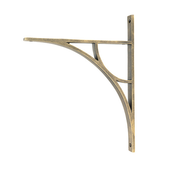 From The Anvil - Burnished Brass Tyne Shelf Bracket (314mm x 250mm) - 51178