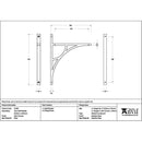 From The Anvil - Satin Chrome Tyne Shelf Bracket (314mm x 250mm) - Satin Chrome  - 51180 - Choice Handles