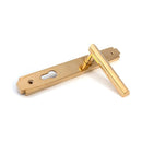 From The Anvil - Polished Brass Art Deco Slimline Lever Espag. Lock Set - Polished Brass  - 51185 - Choice Handles