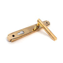 From The Anvil - Aged Brass Art Deco Slimline Lever Espag. Lock Set - Aged Brass  - 51186 - Choice Handles