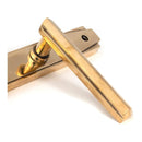 From The Anvil - Aged Brass Art Deco Slimline Lever Espag. Lock Set - Aged Brass  - 51186 - Choice Handles