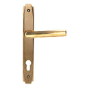 From The Anvil - Aged Brass Art Deco Slimline Lever Espag. Lock Set - Aged Brass  - 51186 - Choice Handles