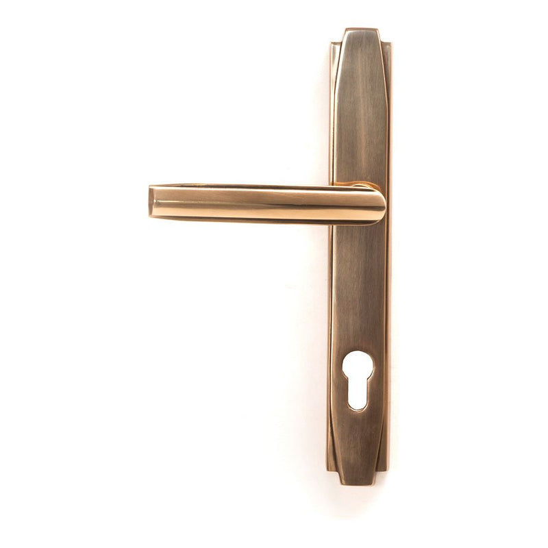 From The Anvil - Polished Brass Art Deco Lever on Rose Set - Polished Brass  - 51191