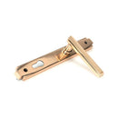 From The Anvil - Polished Bronze Art Deco Slimline Lever Espag. Lock Set - Polished Bronze  - 51190 - Choice Handles