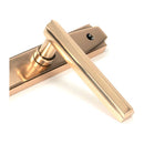 From The Anvil - Polished Bronze Art Deco Slimline Lever Espag. Lock Set - Polished Bronze  - 51190 - Choice Handles