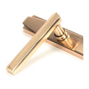 From The Anvil - Polished Bronze Art Deco Slimline Lever Espag. Lock Set - Polished Bronze  - 51190 - Choice Handles