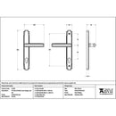 From The Anvil - Polished Bronze Art Deco Slimline Lever Espag. Lock Set - Polished Bronze  - 51190 - Choice Handles