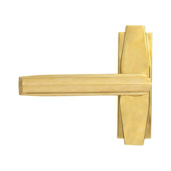 From The Anvil - Polished Brass Art Deco Lever on Rose Set - Polished Brass  - 51191