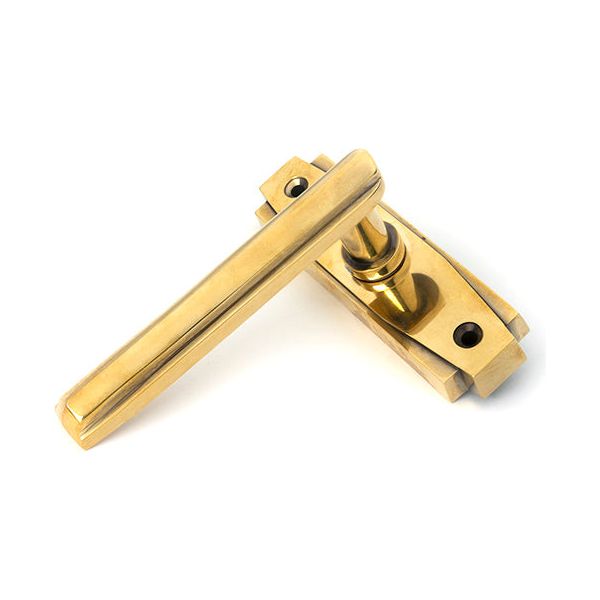 From The Anvil - Aged Brass Art Deco Lever on Rose Set - Aged Brass  - 51192