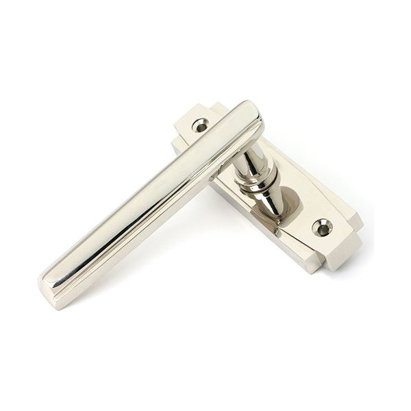 From The Anvil - Polished Nickel Art Deco Lever on Rose Set - Polished Nickel  - 51193