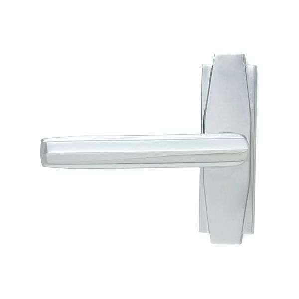 From The Anvil - Polished Chrome Art Deco Lever on Rose Set - Polished Chrome  - 51194