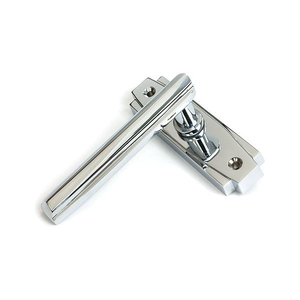 From The Anvil - Polished Chrome Art Deco Lever on Rose Set - Polished Chrome  - 51194