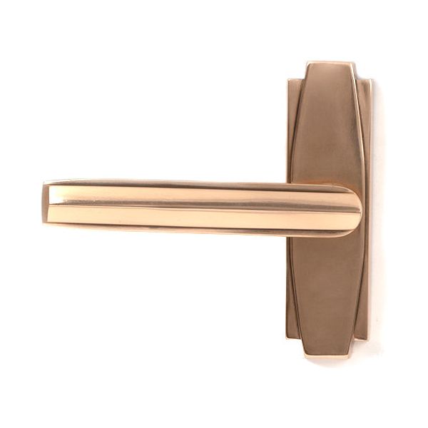From The Anvil - Polished Bronze Art Deco Lever on Rose Set - Polished Bronze  - 51196