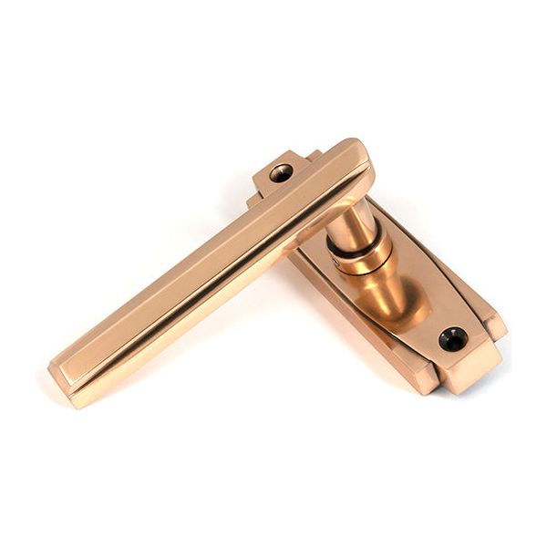 From The Anvil - Polished Bronze Art Deco Lever on Rose Set - Polished Bronze  - 51196