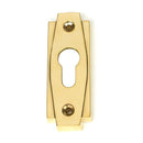 From The Anvil - Polished Brass Art Deco Euro Escutcheon - Polished Brass  - 51197 - Choice Handles