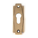 From The Anvil - Aged Brass Art Deco Euro Escutcheon - Aged Brass  - 51198 - Choice Handles