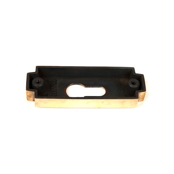 From The Anvil - Aged Brass Art Deco Euro Escutcheon - Aged Brass  - 51198 - Choice Handles