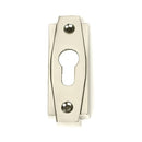 From The Anvil - Polished Nickel Art Deco Euro Escutcheon - Polished Nickel  - 51199 - Choice Handles