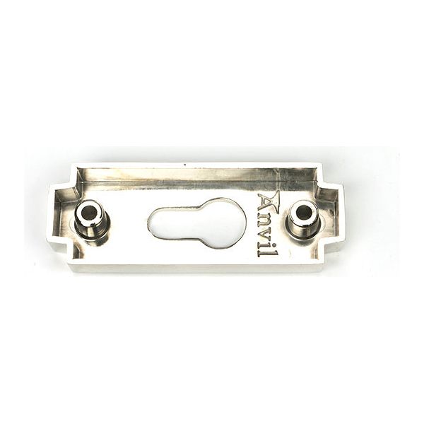 From The Anvil - Polished Nickel Art Deco Euro Escutcheon - Polished Nickel  - 51199 - Choice Handles