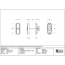 From The Anvil - Polished Chrome Art Deco Thumbturn - Polished Chrome  - 51206 - Choice Handles