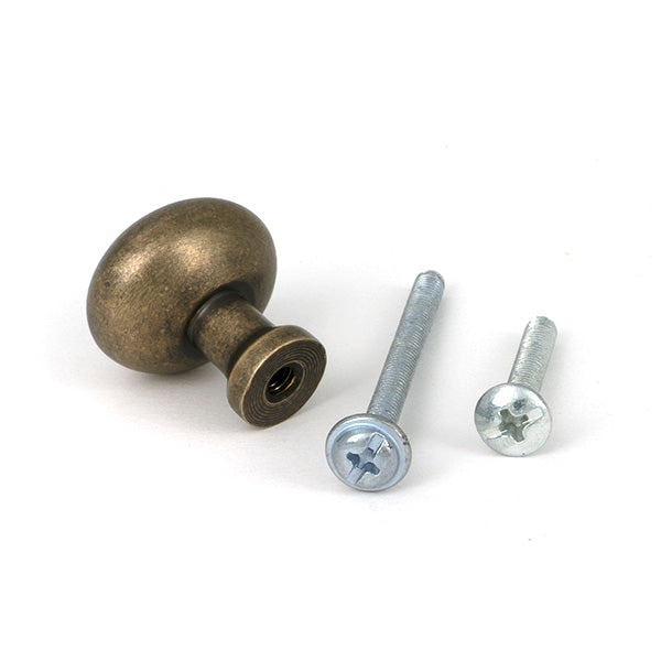 From The Anvil - Burnished Brass Moore Cabinet Knob - 25mm - 51232 - Choice Handles
