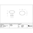 From The Anvil - Burnished Brass Moore Cabinet Knob - 25mm - 51232 - Choice Handles