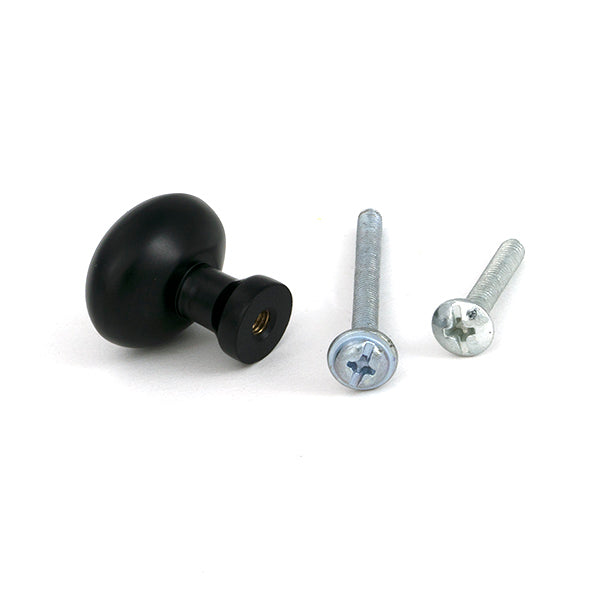 From The Anvil - Matt Black Moore Cabinet Knob - 25mm - 51250 - Choice Handles