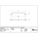 From The Anvil - Aged Brass Moore Pull Handle - Medium - 51257 - Choice Handles
