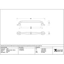 From The Anvil - Satin Brass Moore Pull Handle - Medium - 51260 - Choice Handles