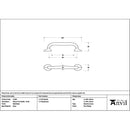 From The Anvil - Matt Black Moore Pull Handle - Small - 51280 - Choice Handles
