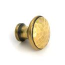From The Anvil - Aged Brass Hammered Cabinet Knob - Medium - 51284 - Choice Handles