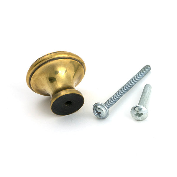 From The Anvil - Aged Brass Hammered Cabinet Knob - Medium - 51284 - Choice Handles