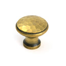 From The Anvil - Aged Brass Hammered Cabinet Knob - Medium - 51284 - Choice Handles