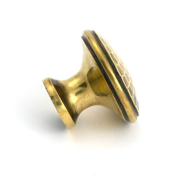 From The Anvil - Aged Brass Hammered Cabinet Knob - Large - 51285 - Choice Handles