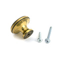 From The Anvil - Aged Brass Hammered Cabinet Knob - Large - 51285 - Choice Handles