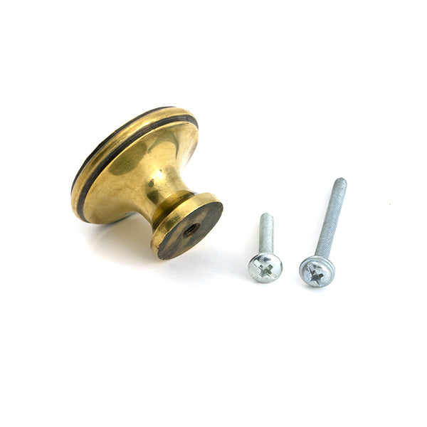 From The Anvil - Aged Brass Hammered Cabinet Knob - Large - 51285 - Choice Handles