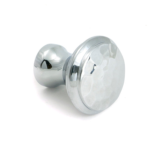 From The Anvil - Polished Chrome Hammered Cabinet Knob - Small - 51286 - Choice Handles