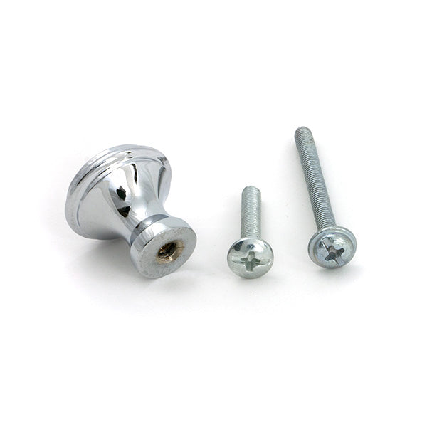 From The Anvil - Polished Chrome Hammered Cabinet Knob - Small - 51286 - Choice Handles