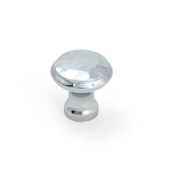 From The Anvil - Polished Chrome Hammered Cabinet Knob - Small - 51286 - Choice Handles