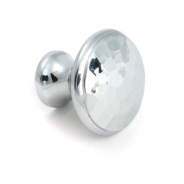 From The Anvil - Polished Chrome Hammered Cabinet Knob - Medium - 51287 - Choice Handles