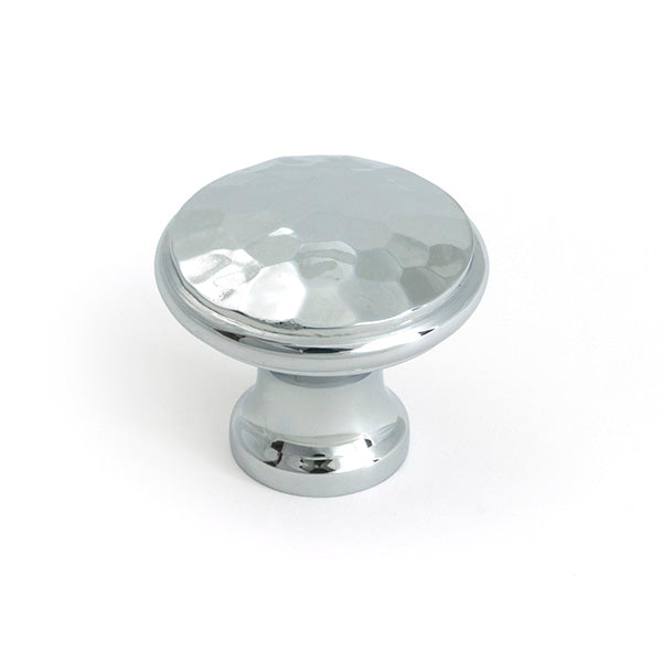 From The Anvil - Polished Chrome Hammered Cabinet Knob - Medium - 51287 - Choice Handles
