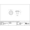 From The Anvil - Polished Chrome Hammered Cabinet Knob - Large - 51288 - Choice Handles