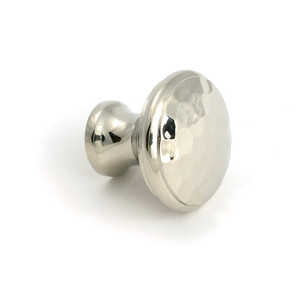 From The Anvil - Polished Nickel Hammered Cabinet Knob - Medium - 51290 - Choice Handles