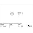 From The Anvil - Polished Nickel Hammered Cabinet Knob - Medium - 51290 - Choice Handles