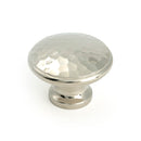 From The Anvil - Polished Nickel Hammered Cabinet Knob - Large - 51291 - Choice Handles